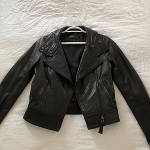 Mackage Kenya black leather jacket size XS
